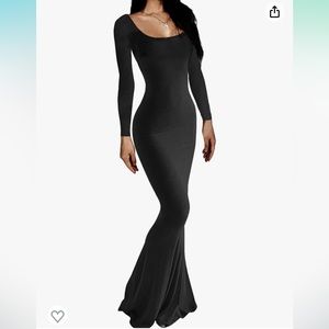 AnotherChill Women's  Sexy Long Sleeve Bodycon Maxi Dress